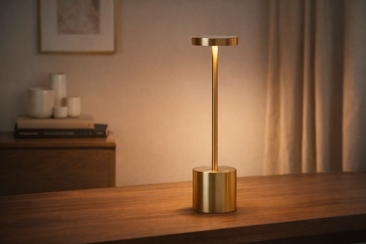 Kabellose LED-Tischlampe mit Touchsteuerung & 3 Lichtstufen