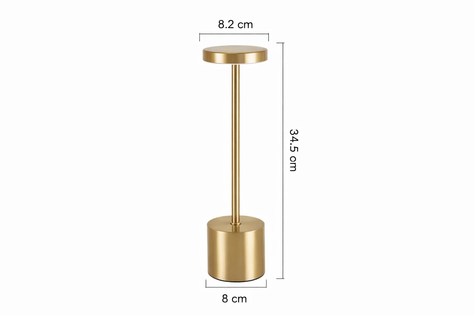 Kabellose LED-Tischlampe mit Touchsteuerung & 3 Lichtstufen