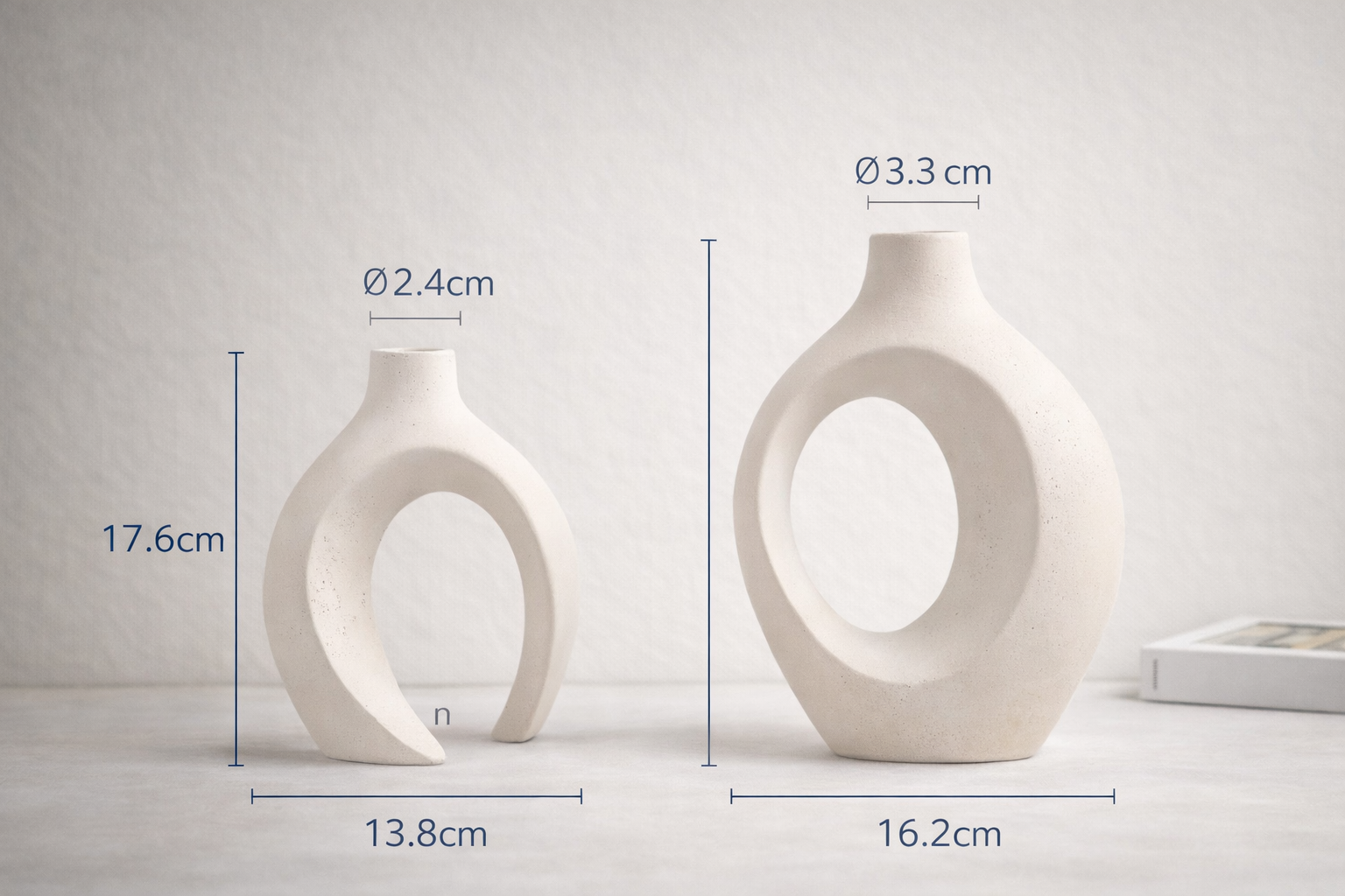 Nordische Keramikvase – Modernes 2er-Set